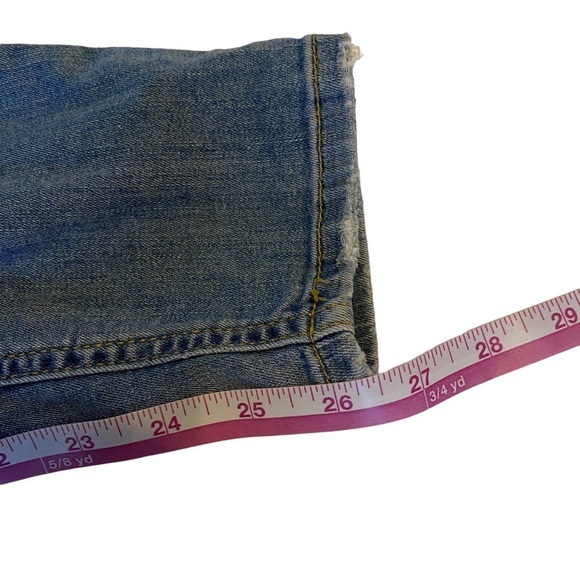 Free People Distressed Knee Straight Leg Jeans Sz 29R - Picture 5 of 9